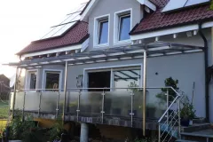 Terrassenueberdachung aus Edelstahl